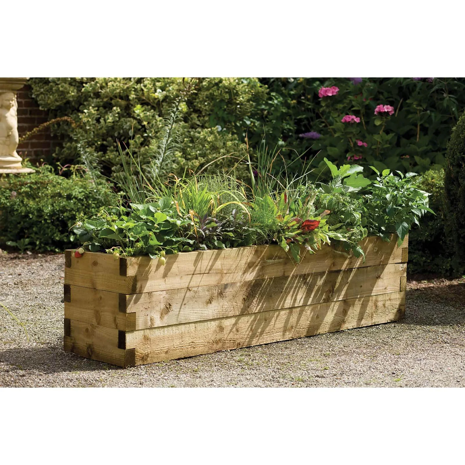 Forest Garden Wooden Caledonian Garden Trough Planter - Image 2