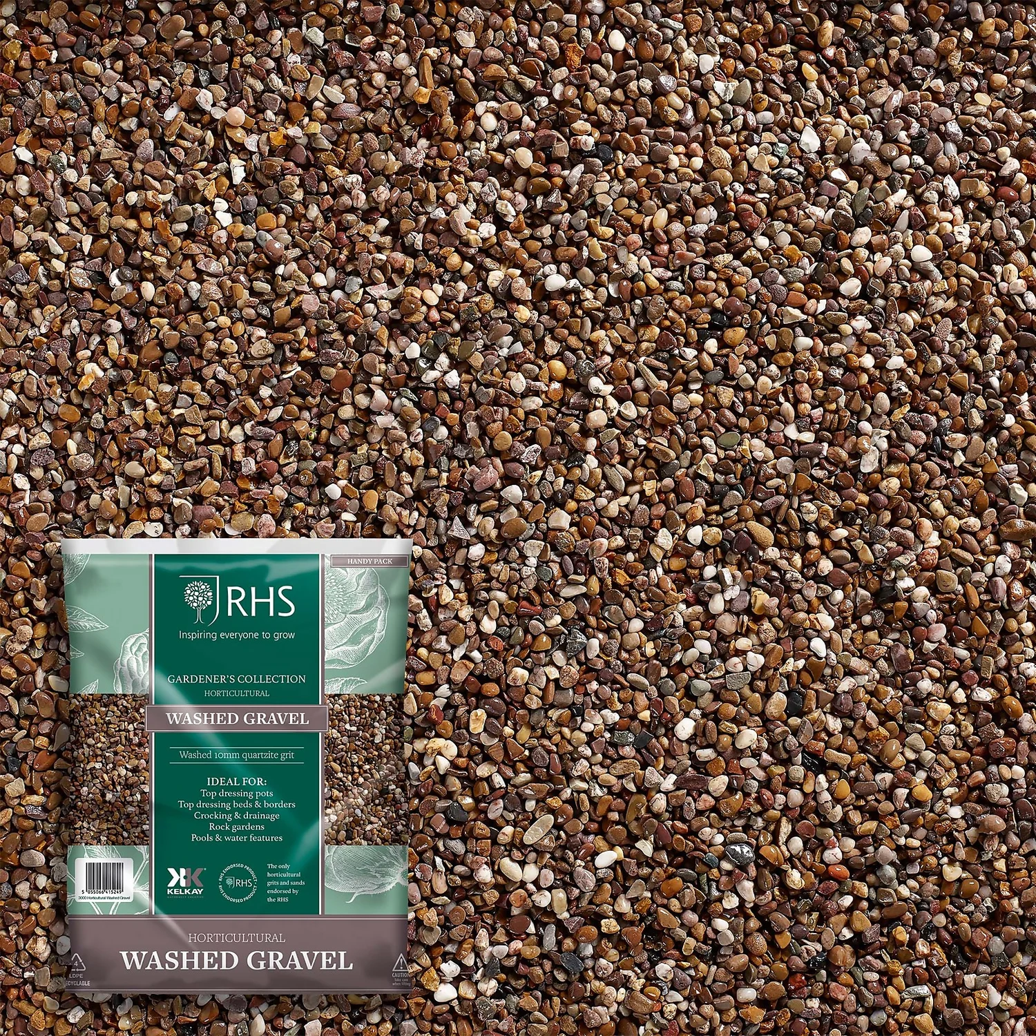 RHS Horticultural Washed Gravel Handy Pack - 5kg