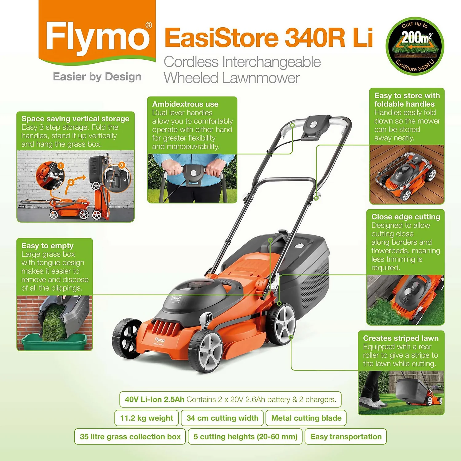 Flymo EasiStore 340 Li - Image 8