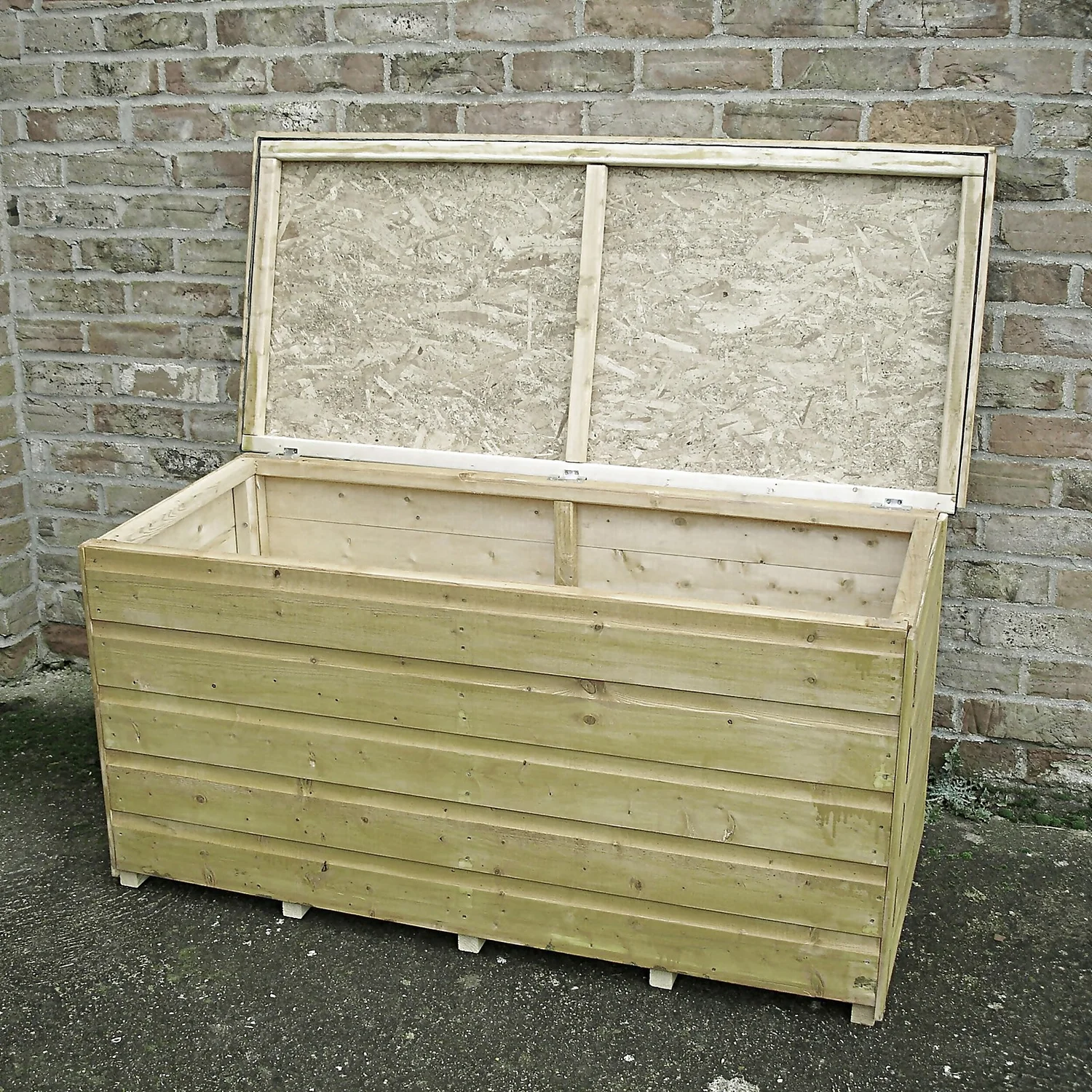Shire Tongue & Groove Wooden Storage Box - 4x2ft - Image 3