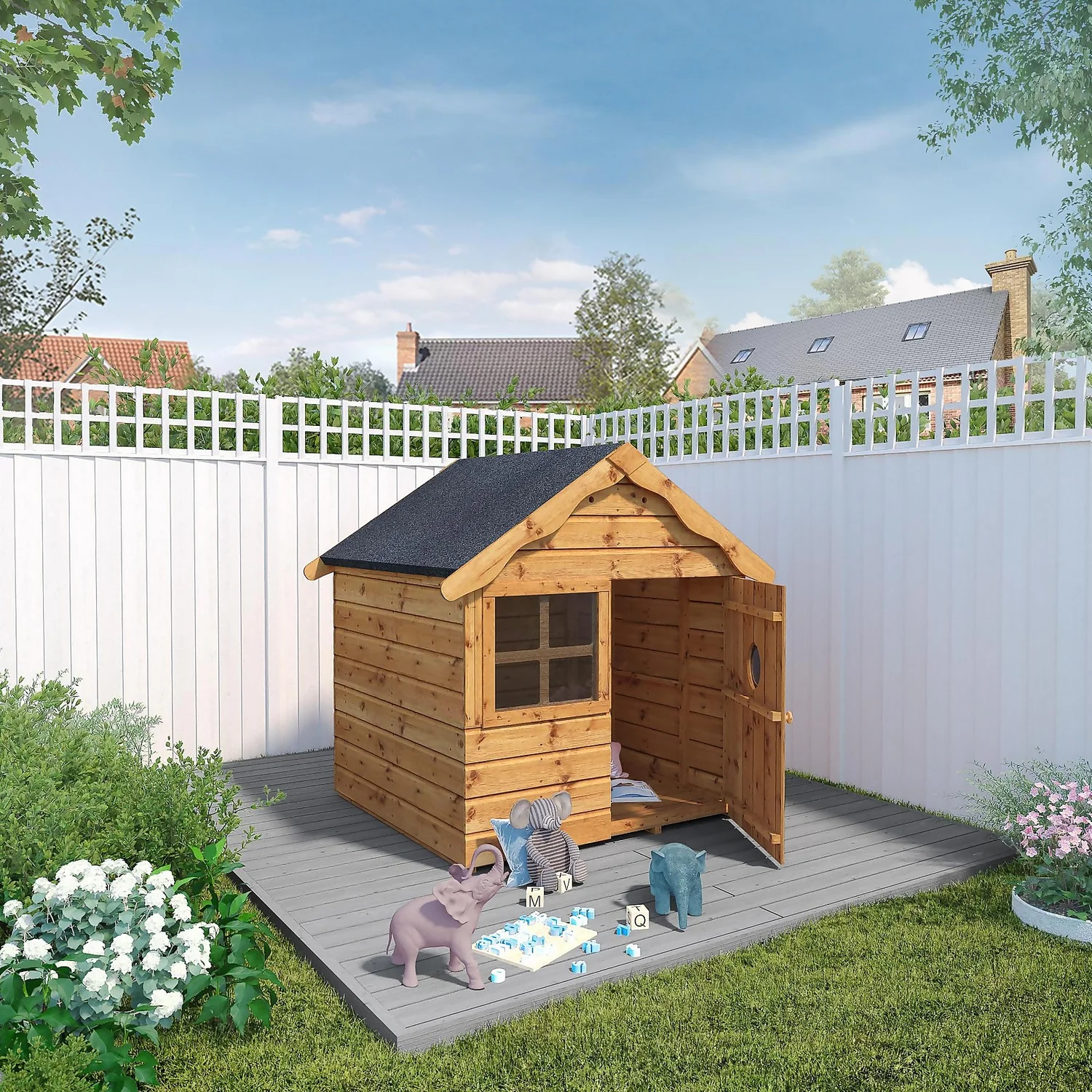 Mercia 4 X 4ft Snug Wooden Playhouse - Image 2