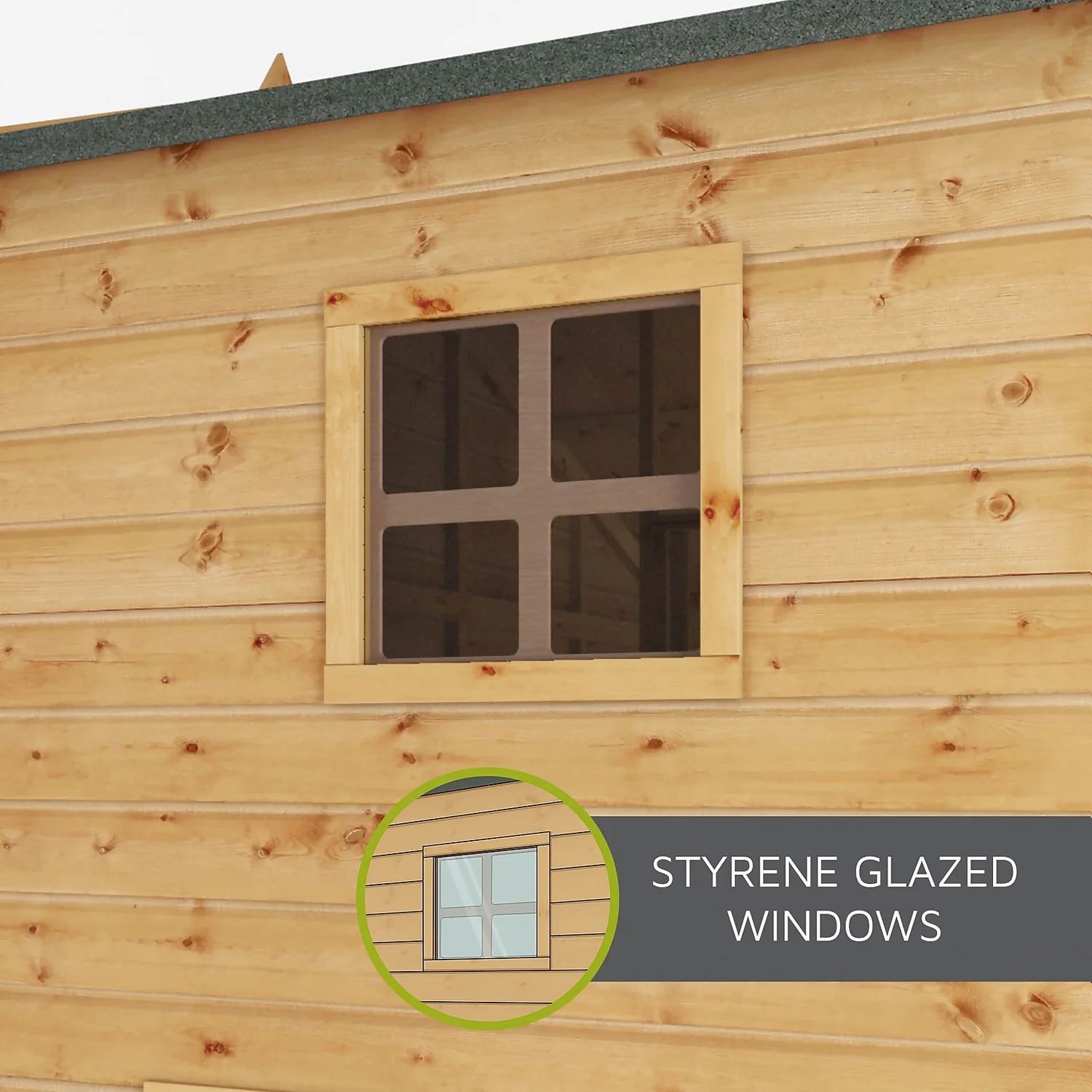 Mercia 4 X 4ft Snug Wooden Playhouse - Image 6