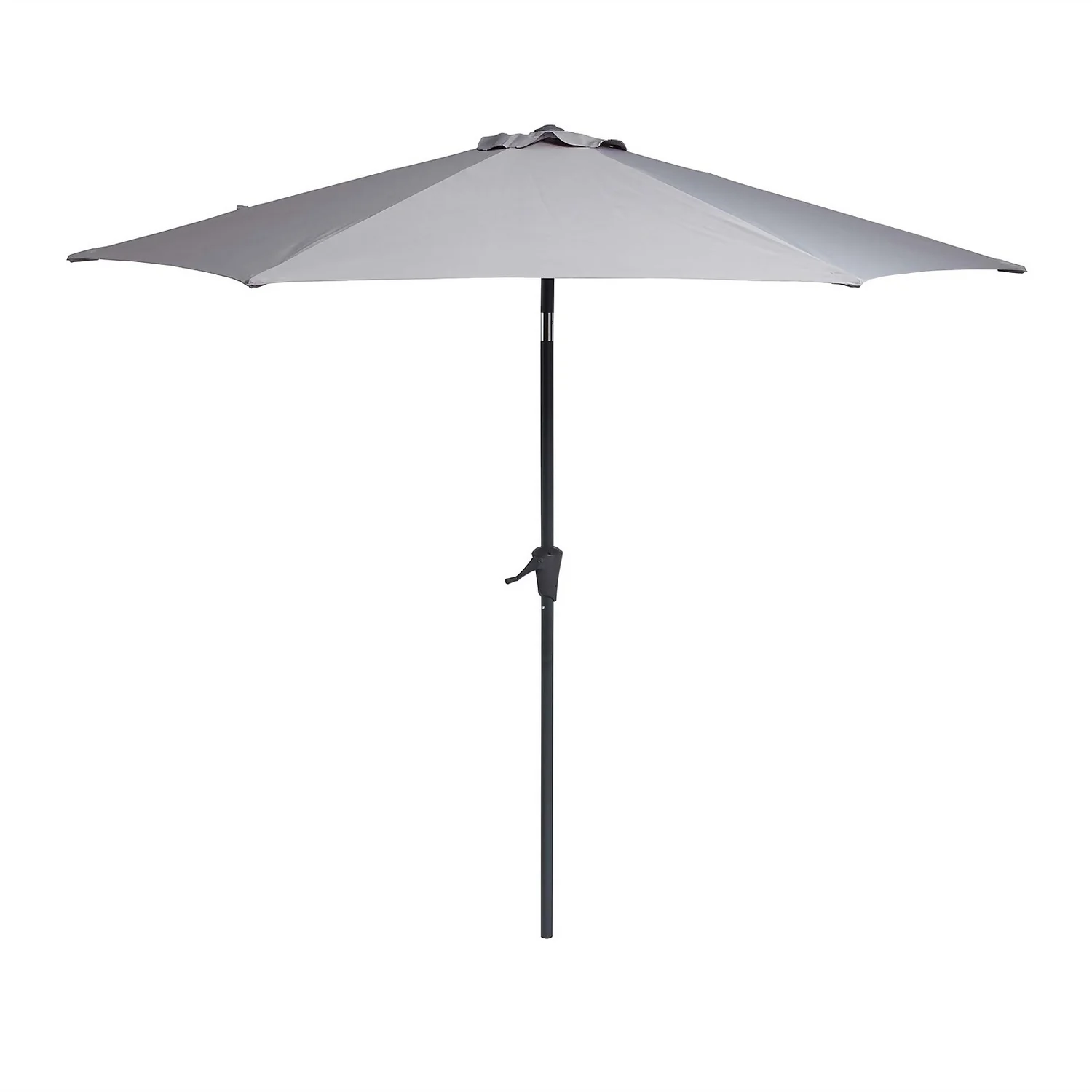 None 2.7m Crank & Tilt Parasol Light Grey - Dia. 38mm