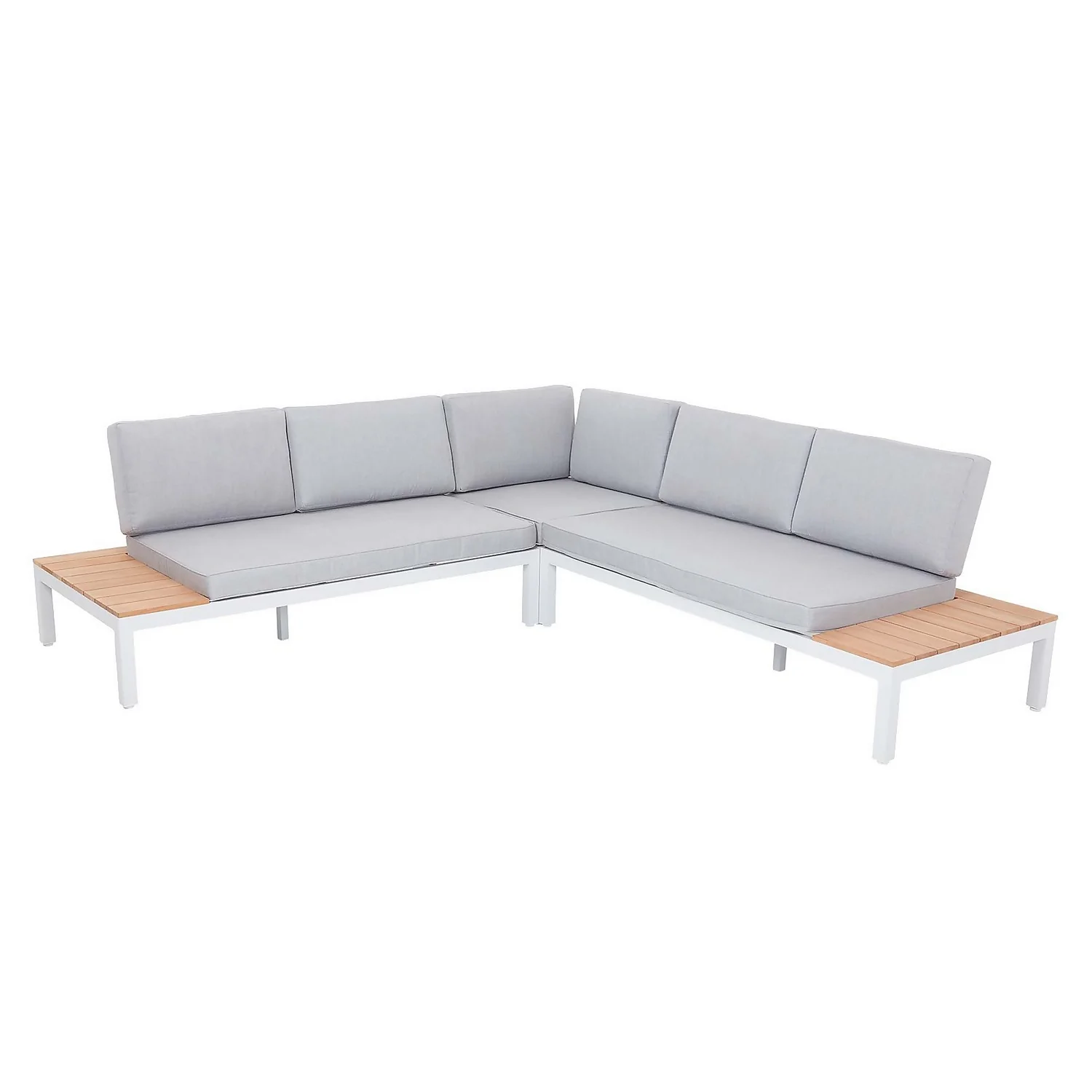 Spirit Metal Garden Corner Sofa Set - Grey - Image 6