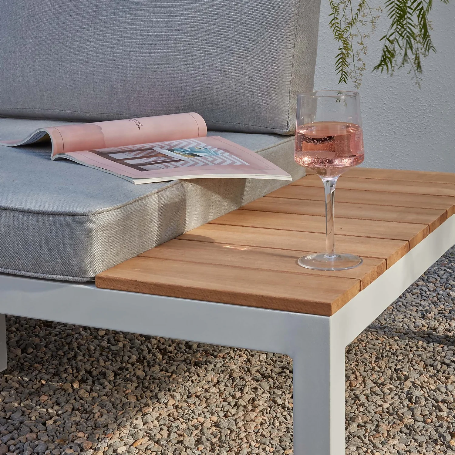 Spirit Metal Garden Corner Sofa Set - Grey - Image 5