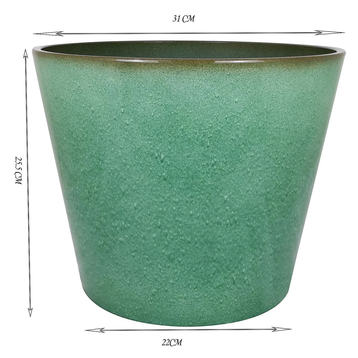 Glazed Finish Green Planter - 30cm - Image 2
