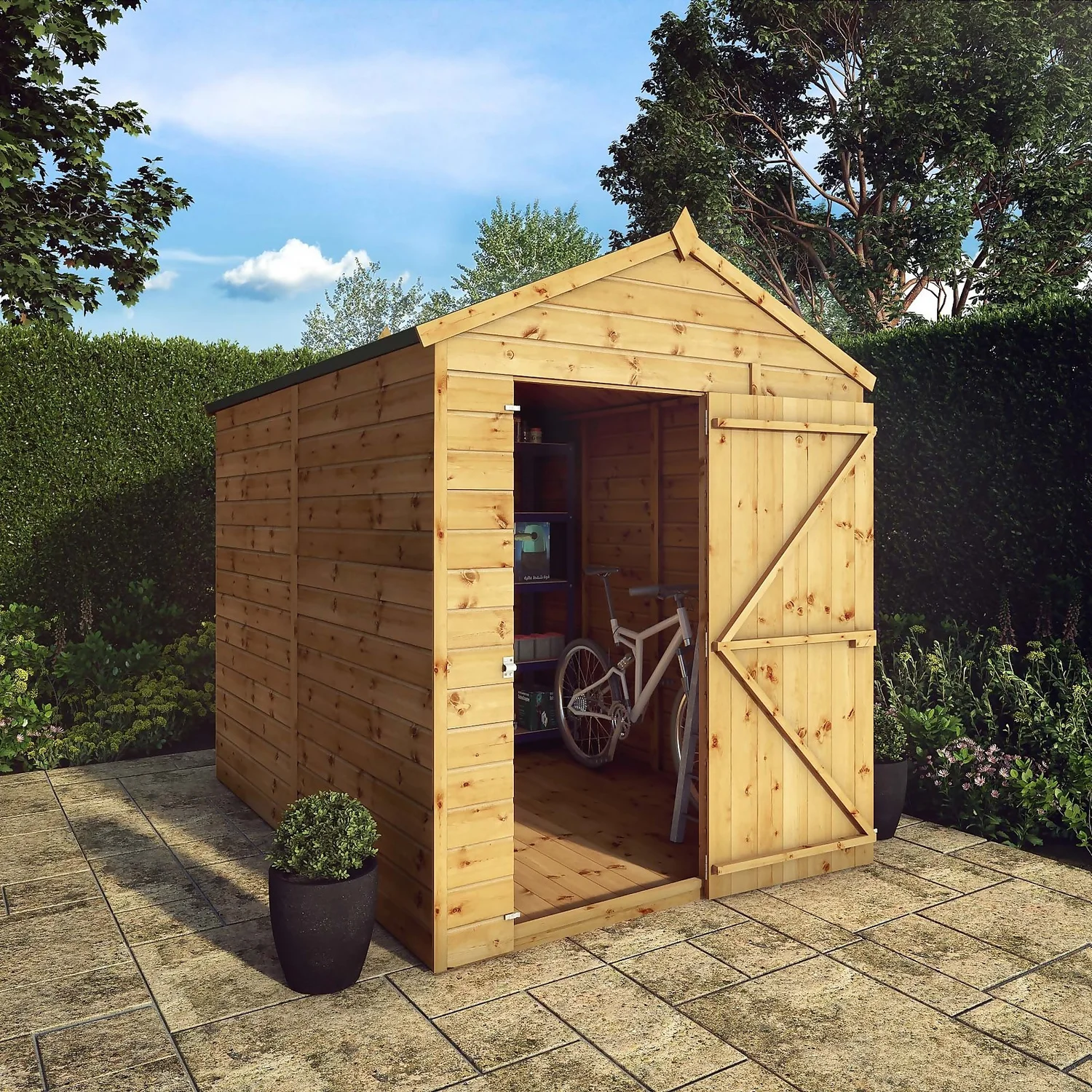 Mercia 8ft X 6ft Premium Windowless Shiplap Apex Shed - Image 8