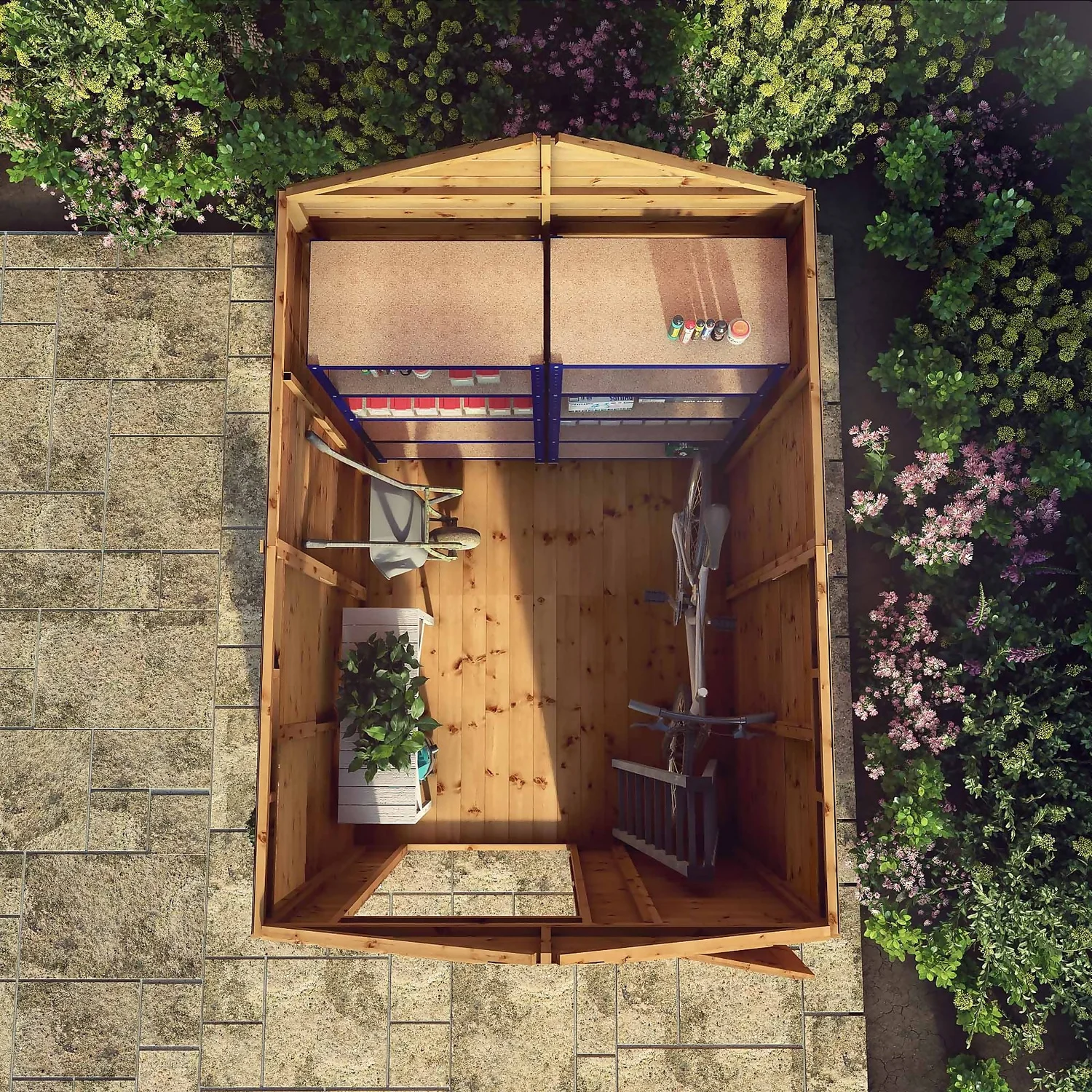 Mercia 8ft X 6ft Premium Windowless Shiplap Apex Shed - Image 9