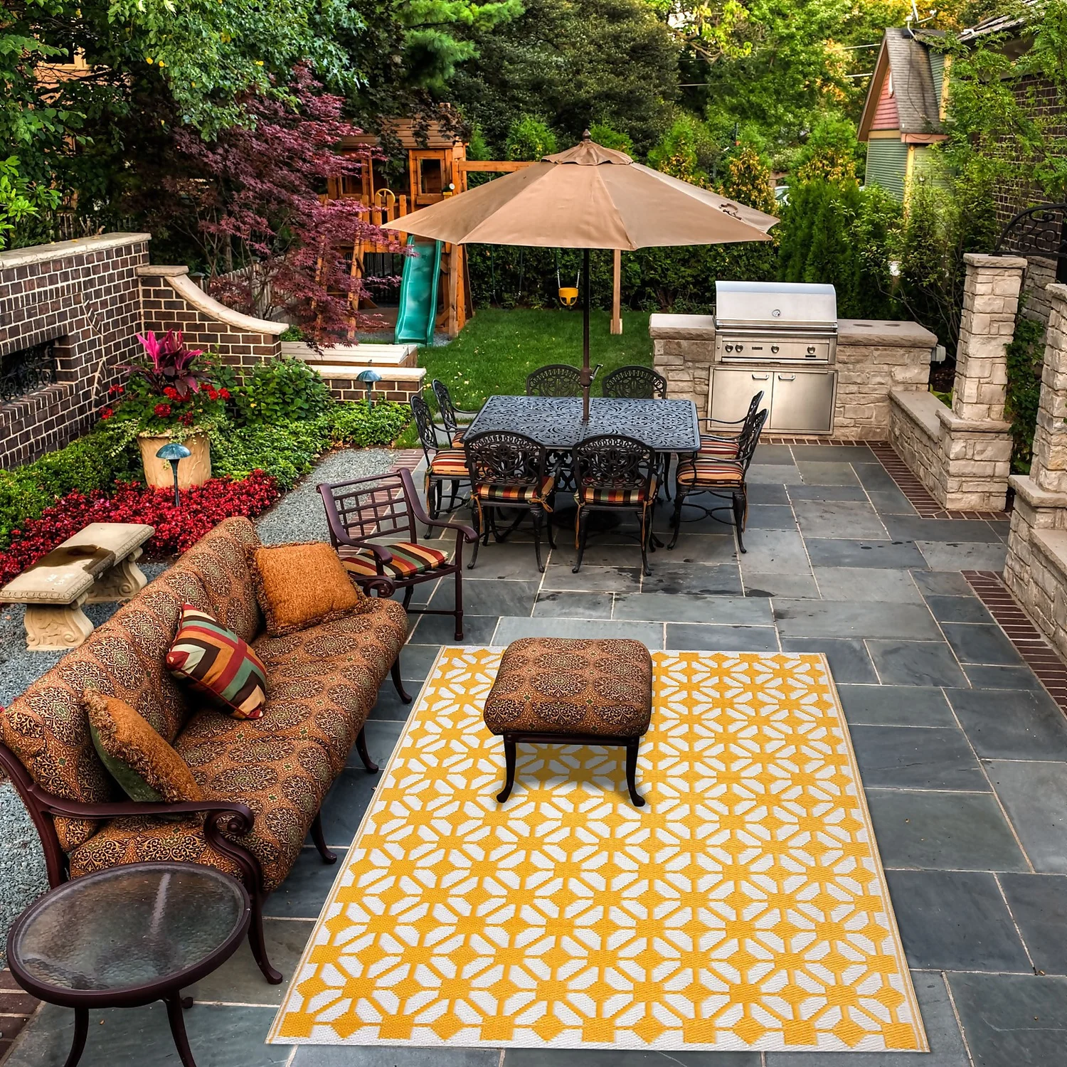 Homebase Outdoor Rug - Mustard 160x230cm - Image 3