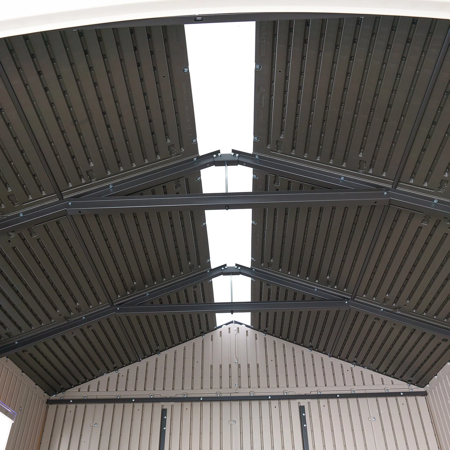 Lifetime 7x7ft Outdoor Storage Shed - Beige - Image 5