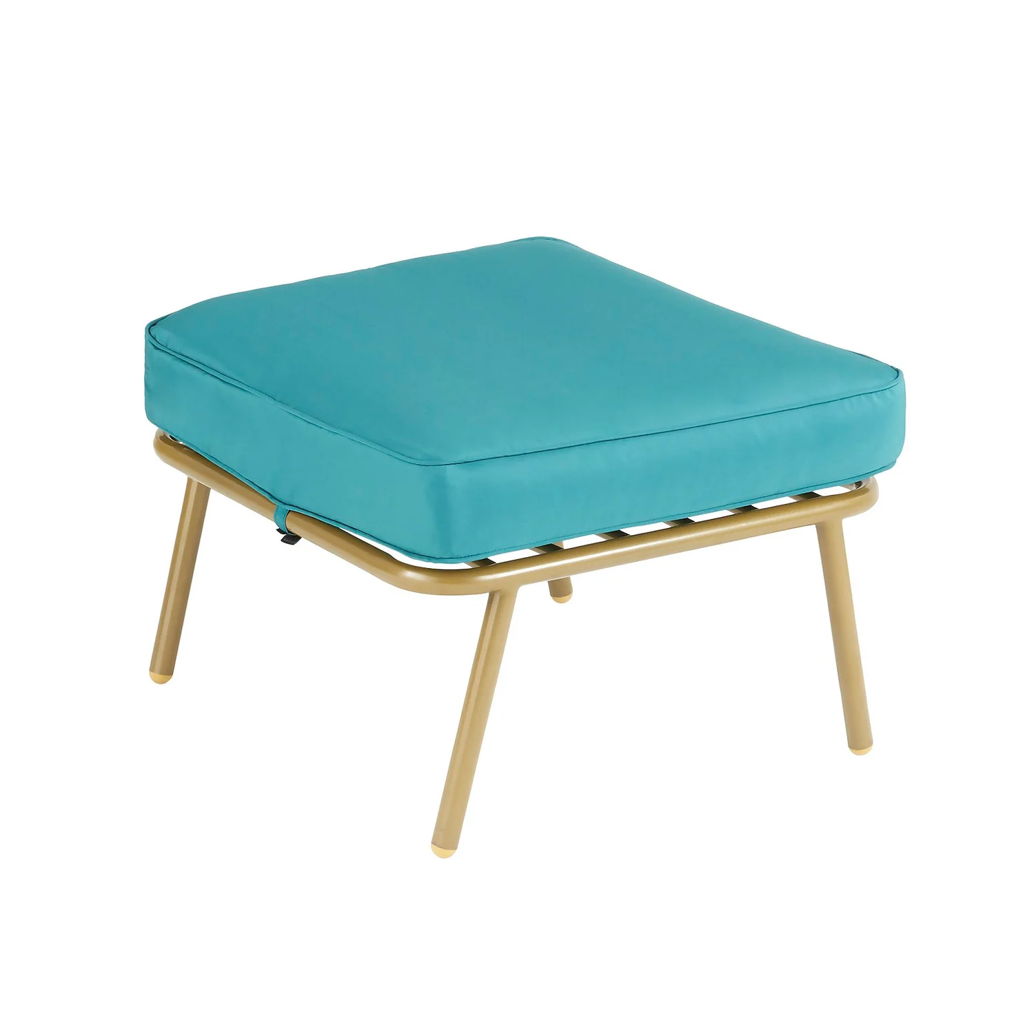 Omari Metal Garden Corner Sofa Set - Teal & Gold - Image 8