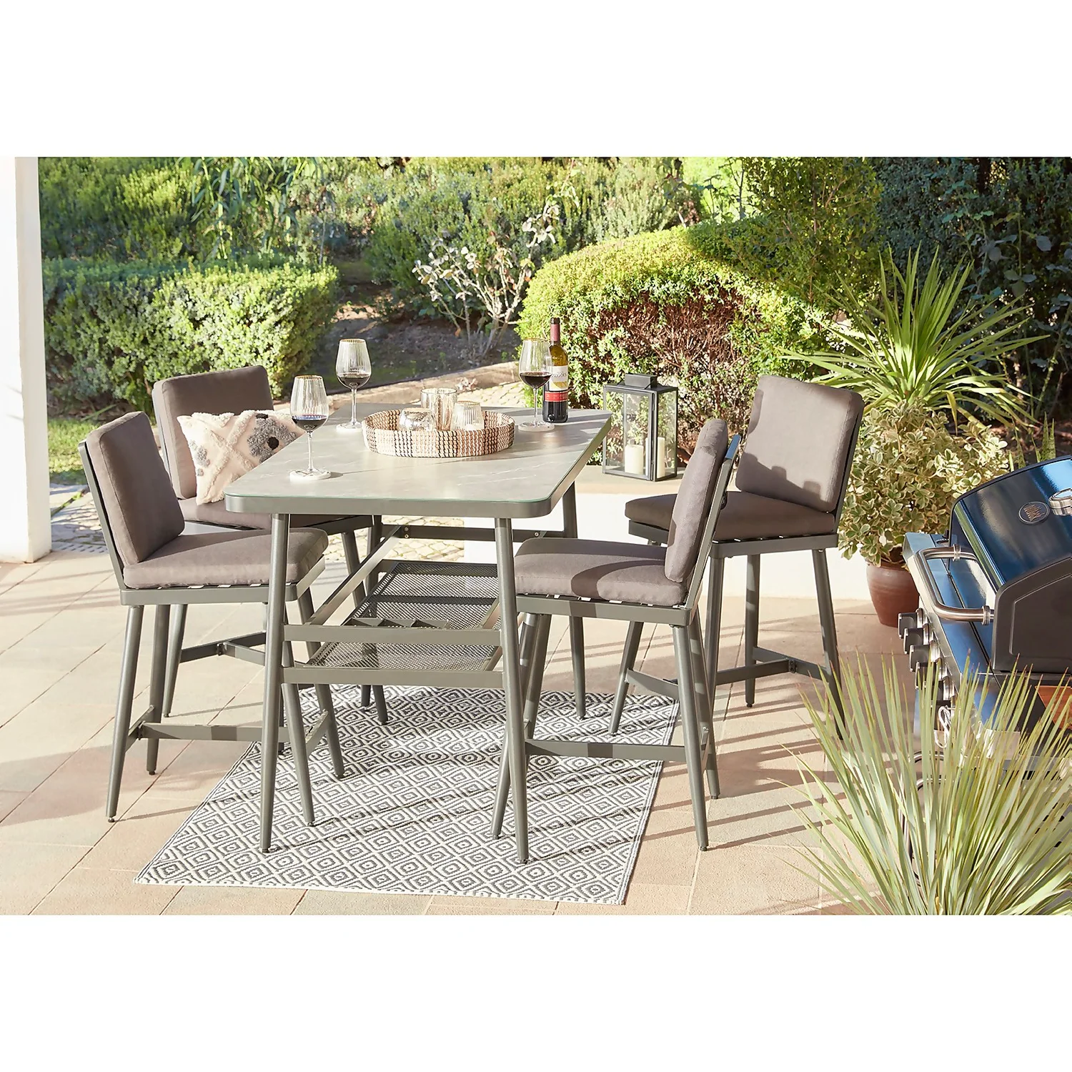 Heba 4 Seater Garden Bar Set - Image 3