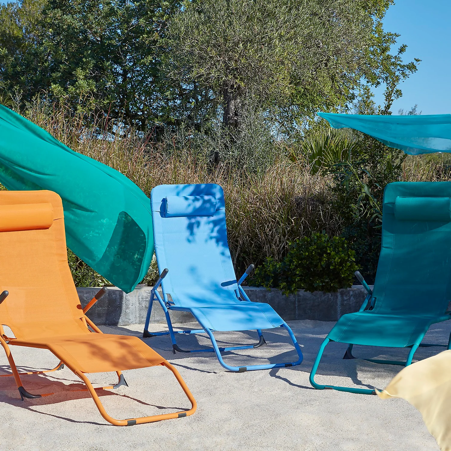 Siesta Sun Lounger - Yellow - Image 2