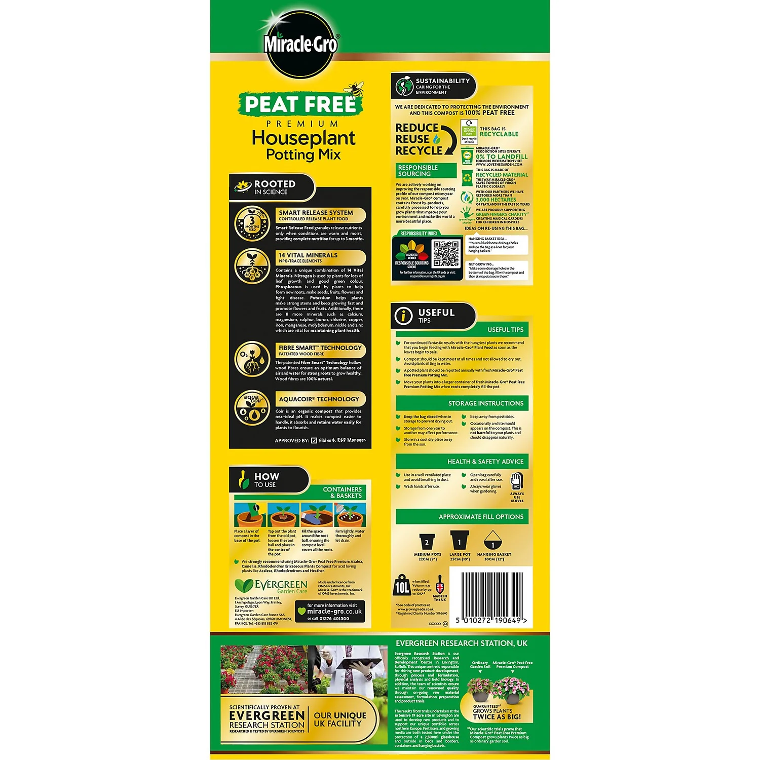 Miracle-Gro Premium Houseplant Potting Mix 10L - Image 3